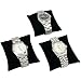 3 Black Velvet Watch & Bracelet Pillow Jewelry Displays