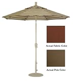 9' Crank Tilt Patio Market Umbrella - Bronze: Henna