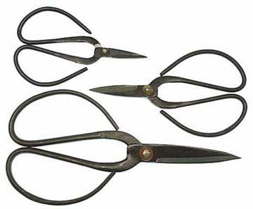 SE 3Pc Chinese Scissor Set, Sizes: 8,6 and 4, Black