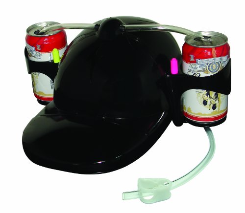 Black Drinking Helmet Soda Hat