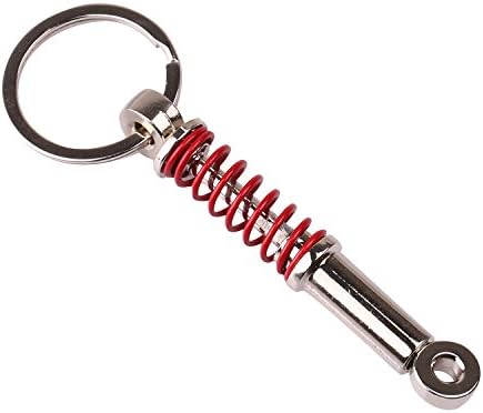 JBtek Chrome Finish Gear Box Shifter Key Chain Fob Ring (Shock Absorber)