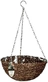 Gardman R450 Rustic Rattan Hanging Basket, 14" Diameter