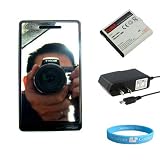 Motorola Droid Accessory Set: Cellet Lithium Ion Battery + Wall Charger + Mirror Screen Protector + Wisdom * Courage Wristband