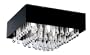 Eglo  88201A Camini, Black and Chrome/Clear Crystals, 8-Light Ceiling Light Fixture