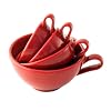 Nigella Lawson's Living Kitchen, Measuring Cups, Melamine, Set of Four, Red