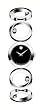 Movado Women's 605815 Ono Diamond Accented Stainless Steel Watch