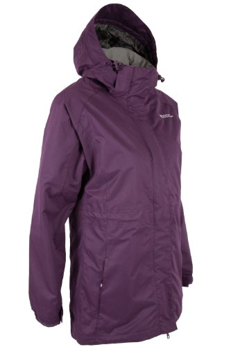 Omega Womens Waterproof Long Jacket Coat - Colour Purple Size 16