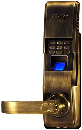 1TOUCH IQ2 - Biometric Fingerprint Door Lock- Right Handed - Antique Brass