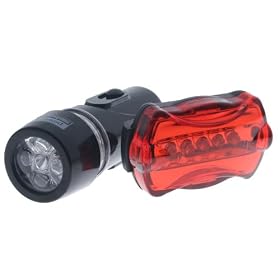 7dayshop Power Beam Multi-function Waterproof LED Front & Rear LED Bike/Bicycle Light Set!