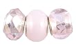 Pandora Style Three (3) Piece Charm Bead Set (Z63) - Murano Style Glass and Faceted Glass (Fits Troll too) ~ Pinks