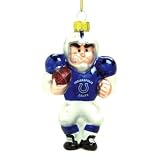 SC Sports Indianapolis Colts Blown Glass Football Player Ornament (Set of 2)