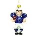 SC Sports Indianapolis Colts Blown Glass Football Player Ornament (Set of 2)