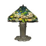 Buy Dale Tiffany TT90436 Tiffany Table Lamp, Antique Bronze Verde and Art Glass Shade by Dale Tiffany Lamps