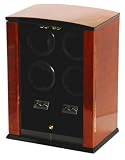 Quad automatic watch winder mahogany and black wood piano finish. Quad automatic watch winder mahogany and black wood piano finish.