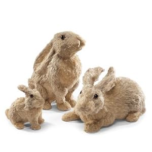 Set of Three Sisal Bunnies - Grandin Road