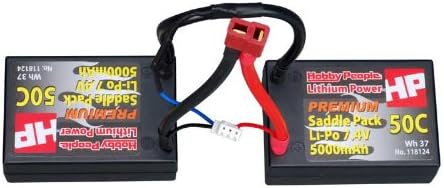 Hobby People 7.4V 5000mAh 50C Car LiPo Saddle Pack - ROAR App.