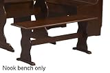 Solid Pine Nook Dining Bench - Chelsea in Walnut Finish