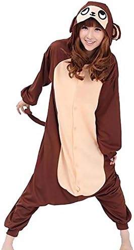 SZTALE Kigurumi Costume Cartoon Animal Onesie Unisex Cosplay Pajamas Monkey L