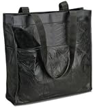 41dRmzHMmHL. SL160  Maxam Black Leather Shopping Tote