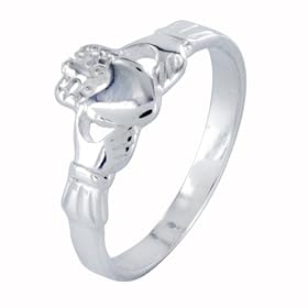 Small Sterling Silver Solid Claddagh Ring: West Coast Jewelry: Jewelry