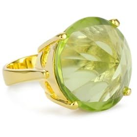 nOir New Classic Green Cubic Zirconia Spike Point Out Ring