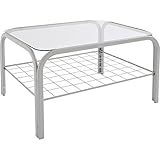 アイリスオーヤマ ガラステーブル シルバー SIG-603