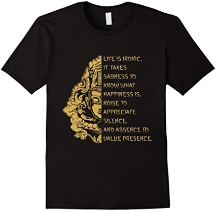 Buddhism T-shirt with Buddha quote - Male Medium - Black