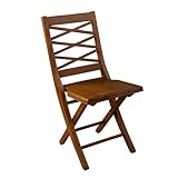 Folding Chair with Cross Back in Cherry Finish