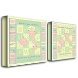 ABC's and 123's by Grace Riley Canvas Art (Set of 2)