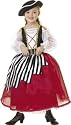 Child Medium 6X-8 - Pirate Girl Costume Gown (Hat, stockings & shoes not included)