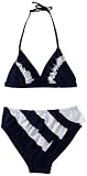 Flapdoodles Girls 7-16 Nautical Ruffle Two Piece Bikini