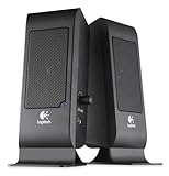 New Logitech S120 Computer Speakers Black 5 Watts Rich Full Sound Edgy Desi ....