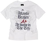 MLB Boys' Atlanta Braves Feared Short Sleeve Tee, White, Medium