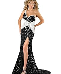 Sexy Mermaid Lace Sequined One Shoulder Pageant Dress/Prom Dress 