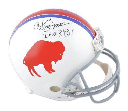 O.J. Simpson Autographed Pro-Line Helmet | Details: Buffalo Bills, Authentic Riddell Helmet, ''2003 Yds'' Inscription