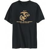 T-Shirt Mens Black  Muay Thai DEPT MARINE CORPS  Sports