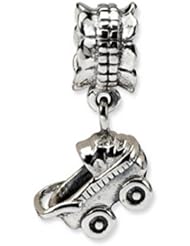 Reflection Sterling Silver Baby Carriage Dangle Bead Charm