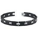 European Style Tungsten and Ceramic Link Bracelet for Men