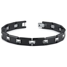 European Style Tungsten and Ceramic Link Bracelet for Men