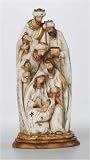 Pack of 2 Woodland Holy Family & Three Kings Christmas Nativity Figures