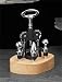 Kitchen & Housewares : 4 Piece Barware Set on Wood Base Comes with Deluxe Bottle Opener and Three Bottle Stoppers
