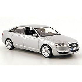 Audi A6 (C6), silver, 2004, Model Car, Ready-made, Minichamps 1:43