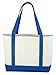 Daily Tote (White/Blue)