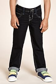 Pure Cotton Straight Leg Cinch Back Jeans