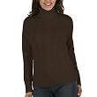 Merona&reg; Women's Cable Turtleneck Sweater - Dark Heather Brown