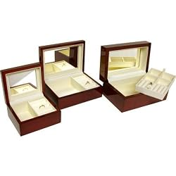Jewelry Treasure Boxes 3 Cherry Rosewood
