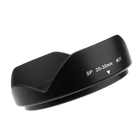 Mennon Thumb Lock Mount DC-b 77(W) 72mm Hood for Wide Angle 20-35mm Lens, Black by Mennon