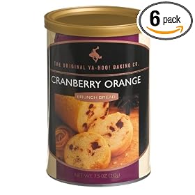 Ya-hoo Baking Orange Cranberry Brunch Bread, 7.5-Ounce Tins (Pack of 6)