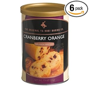 Ya-hoo Baking Orange Cranberry Brunch Bread, 7.5-Ounce Canisters (Pack of 6) by Ya-hoo Baking