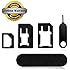 Aerb 5in1 Nano Micro Standard Sim Card Adapter Converter Complete Kit W Sander Bar and Tray Open Needle [Newly Upgraded]